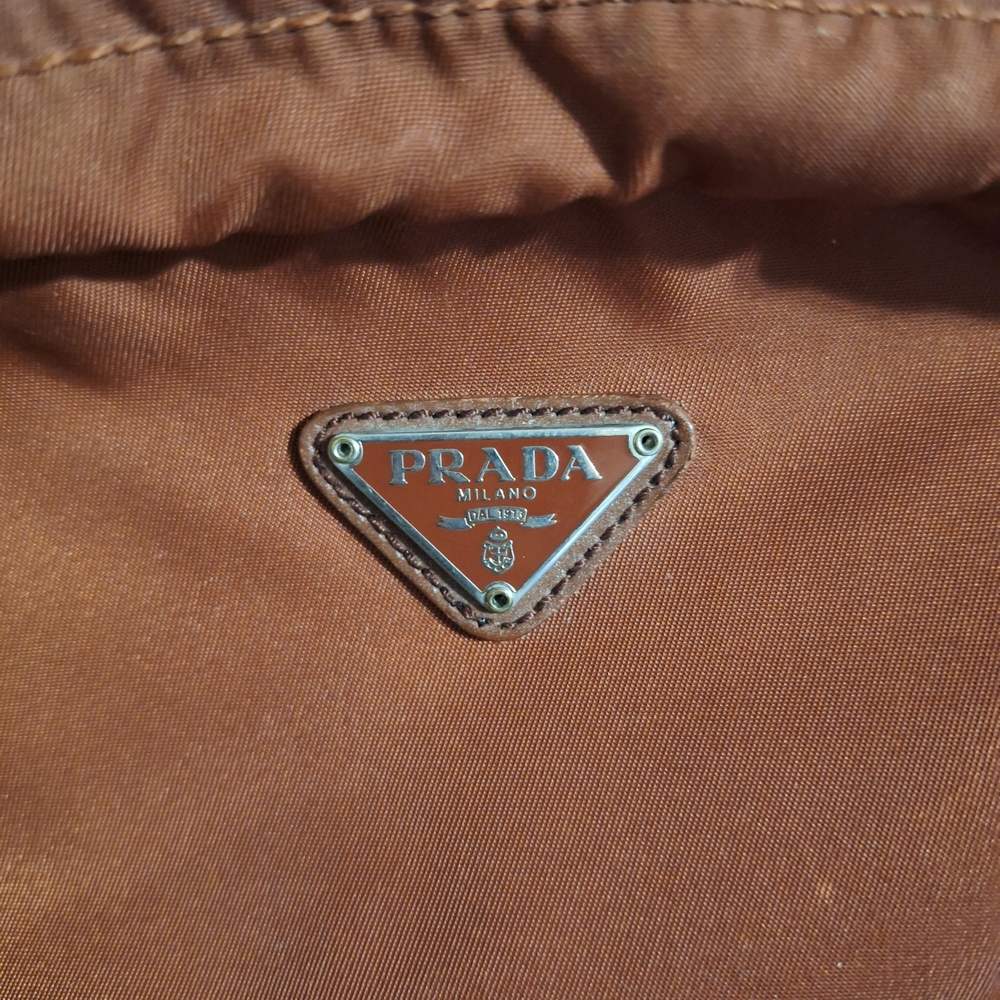 Prada Rust Nylon Zip  Small Pouch - Picture 10 of 15